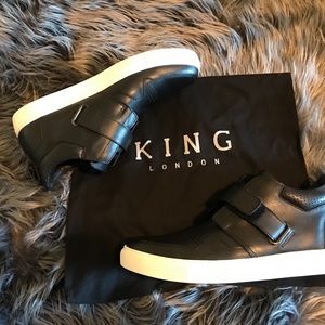 Black Leather King London NEWTON Shoes